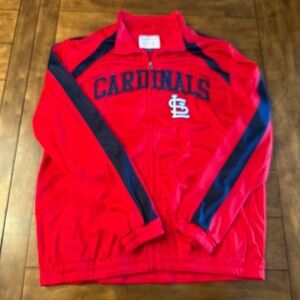 MLB Genuine Merchandise St Louis Cardinal Track Jacket Red Navy XL Mens Full Zip